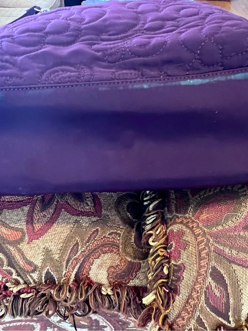 💙 Vera Bradley Purple Quilted Handbag Purse